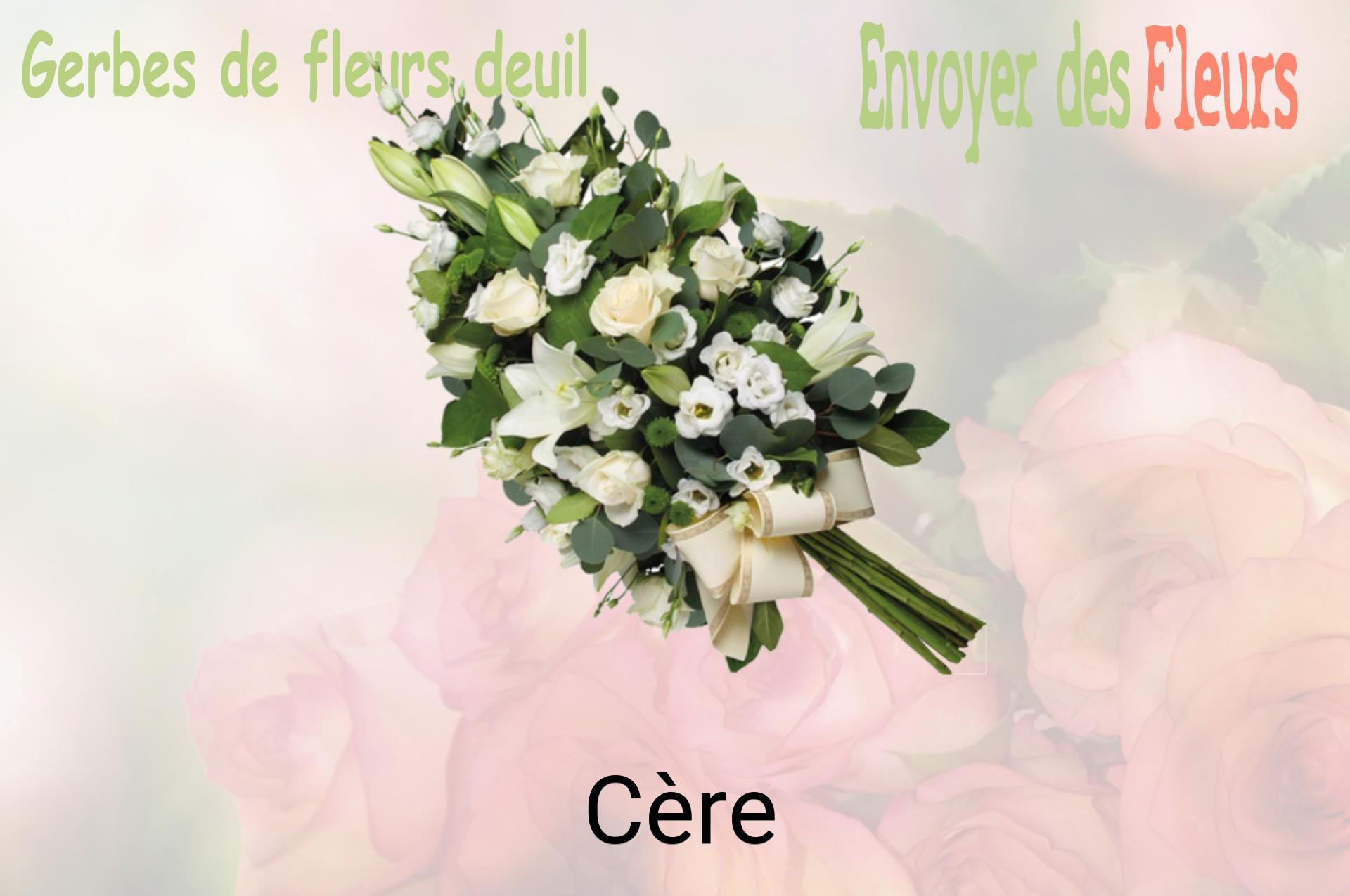 Gerbe de fleurs de deuil livrée à Cère